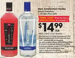 Ralphs New Amsterdam Vodka offer