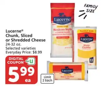 Vons Lucerne Chunk, Sliced or Shredded Cheese offer