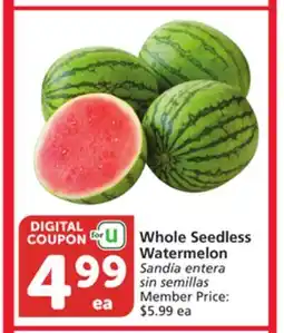 Vons Whole Seedless Watermelon offer