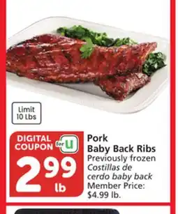 Vons Pork Baby Back Ribs offer