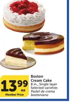 Vons Boston Cream Cake offer