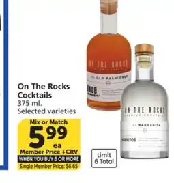 Vons On The Rocks Cocktails offer
