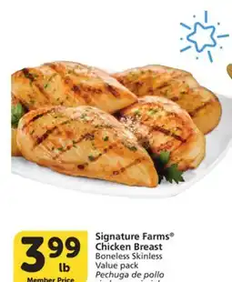 Vons Signature Farms Chicken Breast Boneless Skinless offer