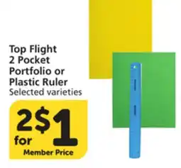 Vons Top Flight 2 Pocket Portfolio or Plastic Ruler offer