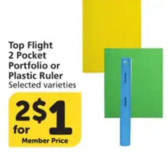 Vons Top Flight 2 Pocket Portfolio or Plastic Ruler offer
