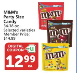 Vons M & M' s Party Size Candy offer