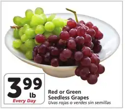Albertsons Red or Green Seedless Grapes offer