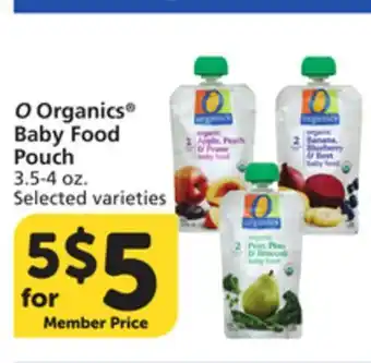 Albertsons O Organics Baby Food Pouch offer