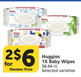 Albertsons Huggies 1X Baby Wipes offer