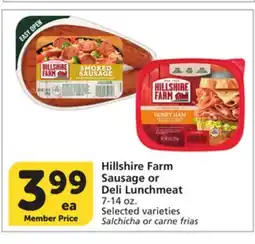 Albertsons Hillshire Farm Sausage or Deli Lunchmeat offer