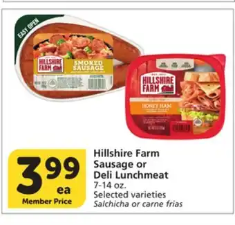 Albertsons Hillshire Farm Sausage or Deli Lunchmeat offer