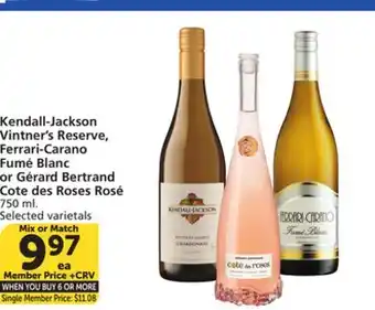 Albertsons Kendall-Jackson Vintner's Reserve, Ferrari-Carano offer