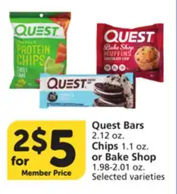 Albertsons Quest Bars 2.12 oz. Chips 1.1 oz. or Bake Shop 1.98-2.01 oz offer
