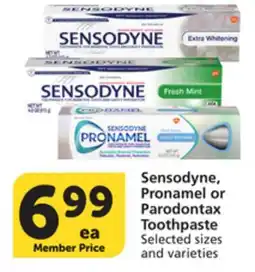 Albertsons Sensodyne, Pronamel or Parodontax Toothpaste offer