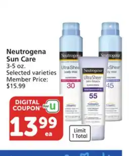 Albertsons Neutrogena Sun Care offer