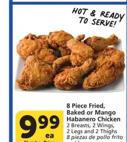 Albertsons 8 Piece Fried, Baked or Mango Habanero Chicken offer