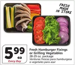 Albertsons Fresh Hamburger Fixings or Grilling Vegetables offer