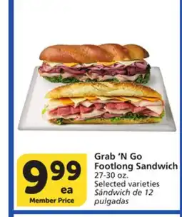 Albertsons Grab'N Go Footlong Sandwich offer