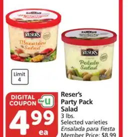 Albertsons Reser's Party Pack Salad offer