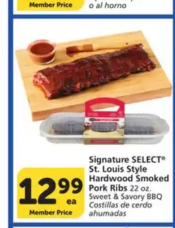 Albertsons Signature SELECT St. Louis Style Hardwood Smoked Pork Ribs offer