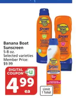Albertsons Banana Boat Sunscreen offer