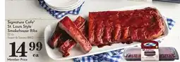Pavilions Signature Cafe St. Louis Style Smokehouse Ribs offer