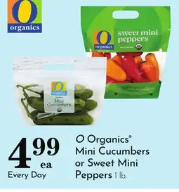 Pavilions O Organics Mini Cucumbers or Sweet Mini Peppers offer