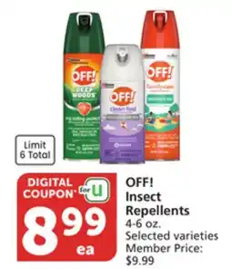 Pavilions OFF! Insect Repellents offer