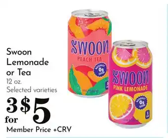 Pavilions Swoon Lemonade or Tea offer