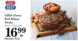 Pavilions USDA Choice Beef Ribeye Steaks offer