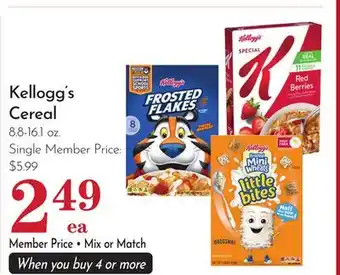 Pavilions Kellogg's Cereal offer