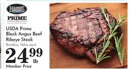 Pavilions USDA Prime Black Angus Beef Ribeye Steak offer