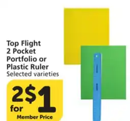 Pavilions Top Flight 2 Pocket Portfolio or Plastic Ruler offer