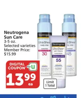 Pavilions Neutrogena Sun Care offer