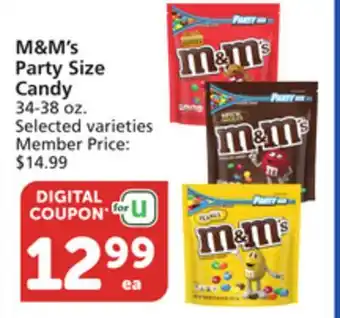 Pavilions M&M's Party Size Candy offer