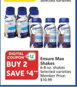 Pavilions Ensure Max Shakes offer