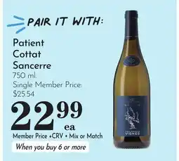 Pavilions Patient Cottat Sancerre offer