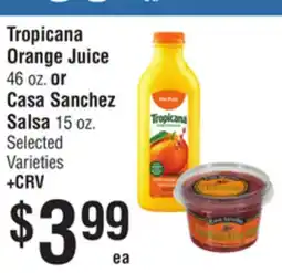 Smart & Final Tropicana Orange Juice or Casa Sanchez Salsa offer