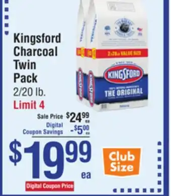Smart & Final Kingsford Charcoal Twin Pack offer