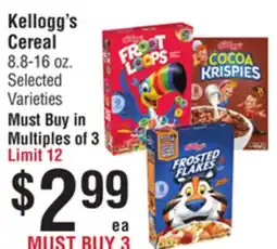 Smart & Final Kellogg's Cereal offer