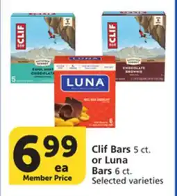 Pavilions Clif Bars 5 ct. or Luna Bars 6 ct offer