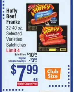 Smart & Final Hoffy Beef Franks offer