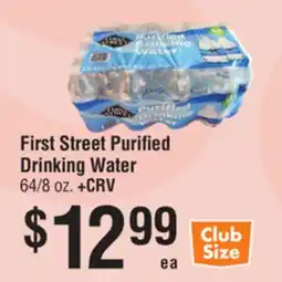 Smart & Final First Street Purified Drinking Water offer