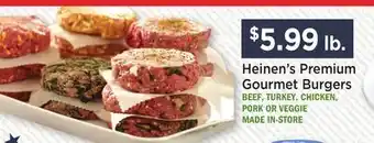 Heinen's Heinen's Premium Gourmet Burgers offer