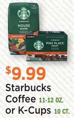Heinen's Starbucks Coffee 11-12 OZ. or K-Cups 10 CT offer