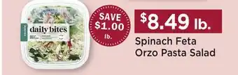 Heinen's Spinach Feta Orzo Pasta Salad offer