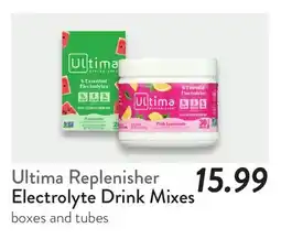 Fresh Thyme Ultima Replenisher Electrolyte Drink Mixes offer