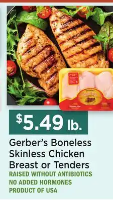 Heinen's Gerber's Boneless Skinless Chicken Breast or Tenders offer