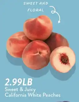 Fresh Thyme Sweet & Juicy California White Peaches offer
