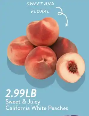 Fresh Thyme Sweet & Juicy California White Peaches offer